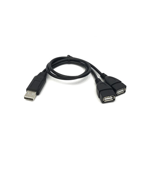 USB 2.0 AM to 2xUSB AF Short Cable